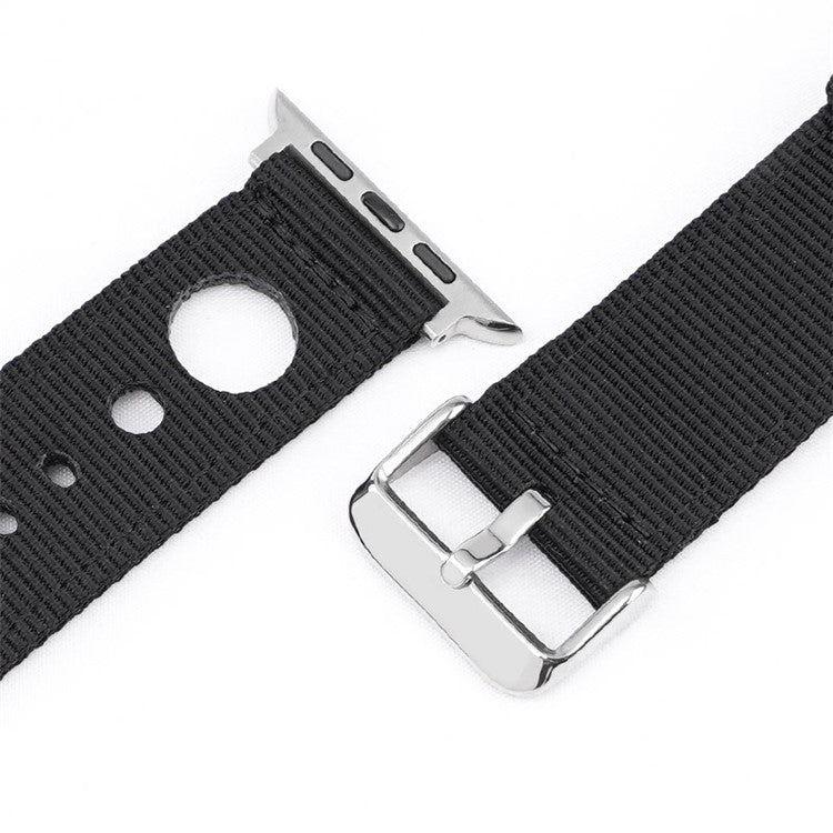 Nylon Watch Band For Apple Watch Series 10 42mm / 9 8 7 41mm / 6 5 4 SE (2023) SE (2022) SE 40mm / 3 2 1 38mm Waterproof Replacement Strap - Grey