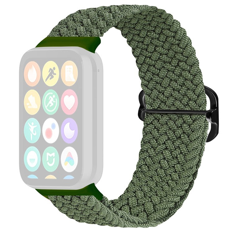 For Xiaomi Redmi Watch 4 Braided Band Adjustable Replacement Nylon Watch Strap - Green
