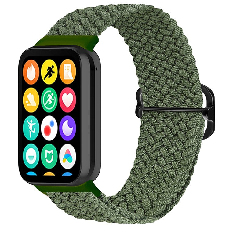 For Xiaomi Redmi Watch 4 Braided Band Adjustable Replacement Nylon Watch Strap - Green