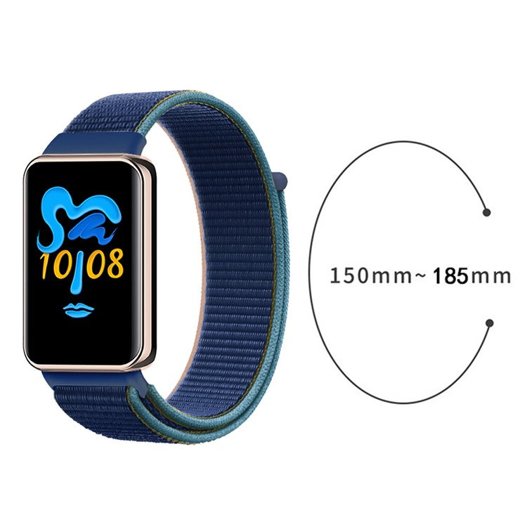 For Honor Band 9 Nylon Watch Strap Loop Fastener Adjustable Wrist Band Replacement - Rainbow