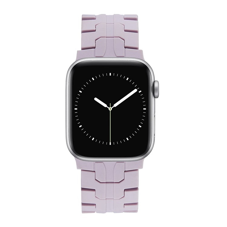 For Apple Watch Series 10 42mm / 9 8 7 41mm / SE (2023) SE (2022) SE 6 5 4 40mm / 3 2 1 38mm Watch Strap Replacement Silicone Band - Purple
