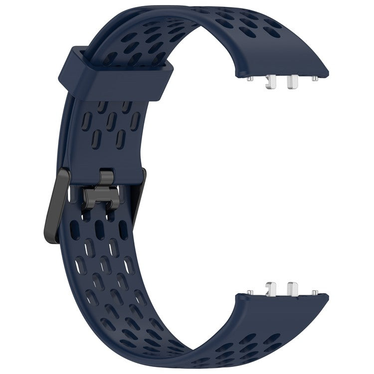 For Samsung Galaxy Fit3 Strap Replacement Silicone Breathable Watch Bracelet - Midnight Blue