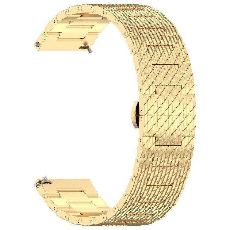 For Huawei Watch GT 3 42mm / GT 3 Pro 20mm Stainless Steel Watch Strap with Buckle - Gold