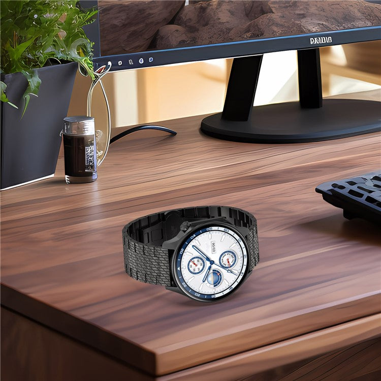 For Huawei Watch GT 3 42mm / GT 3 Pro 20mm Stainless Steel Watch Strap with Buckle - Gold