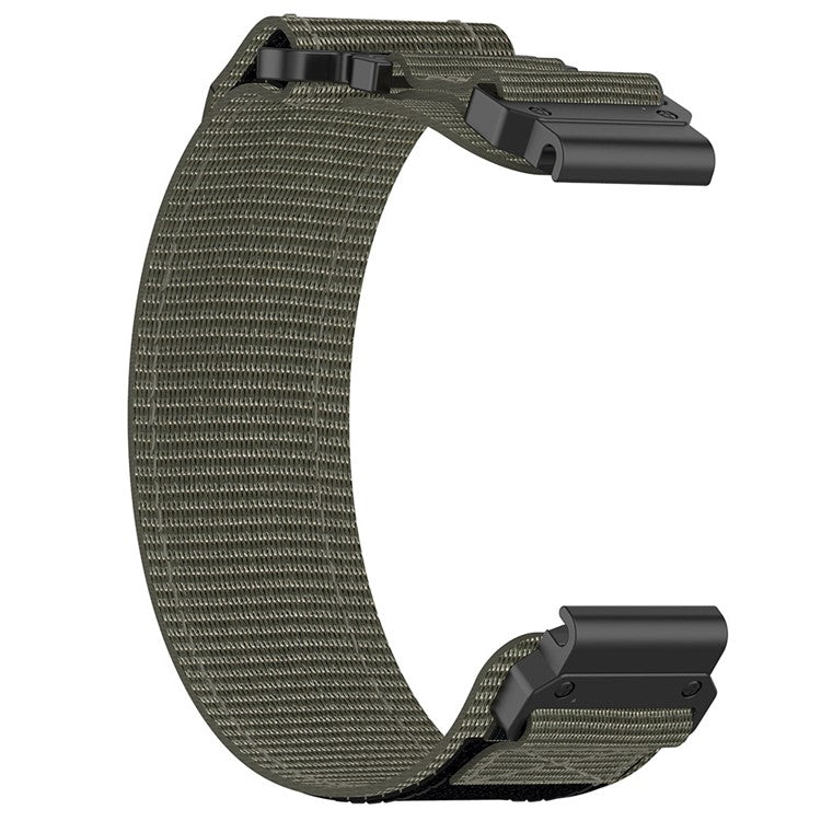 For Garmin Fenix 7 / Fenix 7 Pro / Instinct 2 Quickfit 22mm Magic Tape Watch Strap Nylon Wrist Band - Grey
