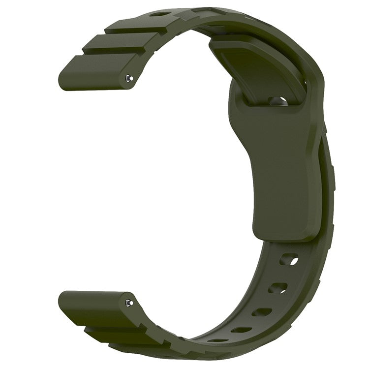 For Huawei Watch GT 3 42mm / GT 3 Pro 43mm Silicone Band 20mm Armour Watch Strap Replacement - Army Green