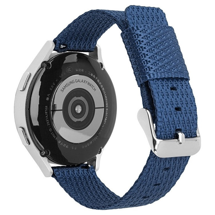 For Huawei Watch GT 3 42mm / Watch GT 3 Pro 43mm Wrist Strap 20mm Texture Nylon Watch Strap - Sapphire / Grid
