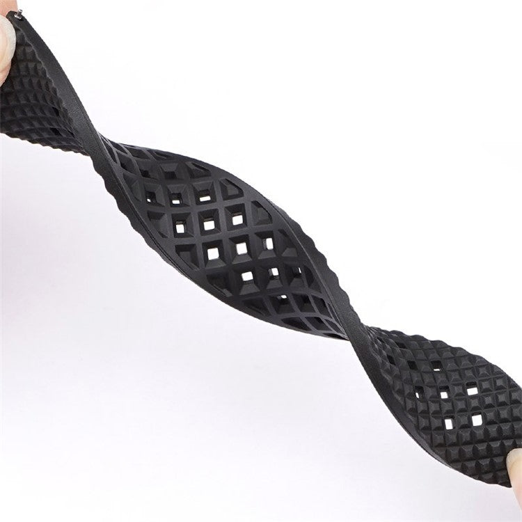 For Garmin Venu 3S / Watch GT 4 41mm Replacement Wrist Band 18mm Fluorubber Watch Strap - Sapphire+Silver Buckle