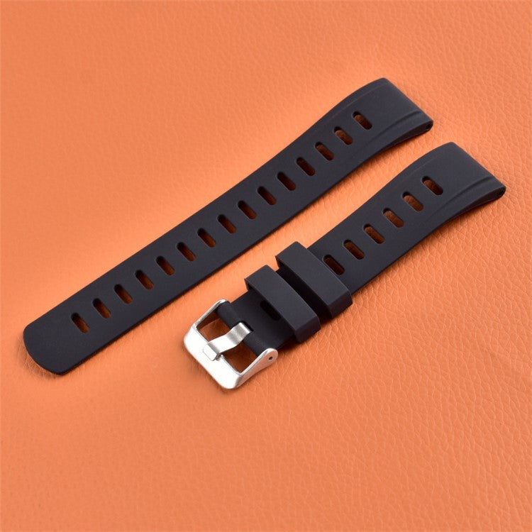 For Samsung / Huawei / Garmin 20mm Universal Watch Strap Replacement Silicone Wrist Band - Black