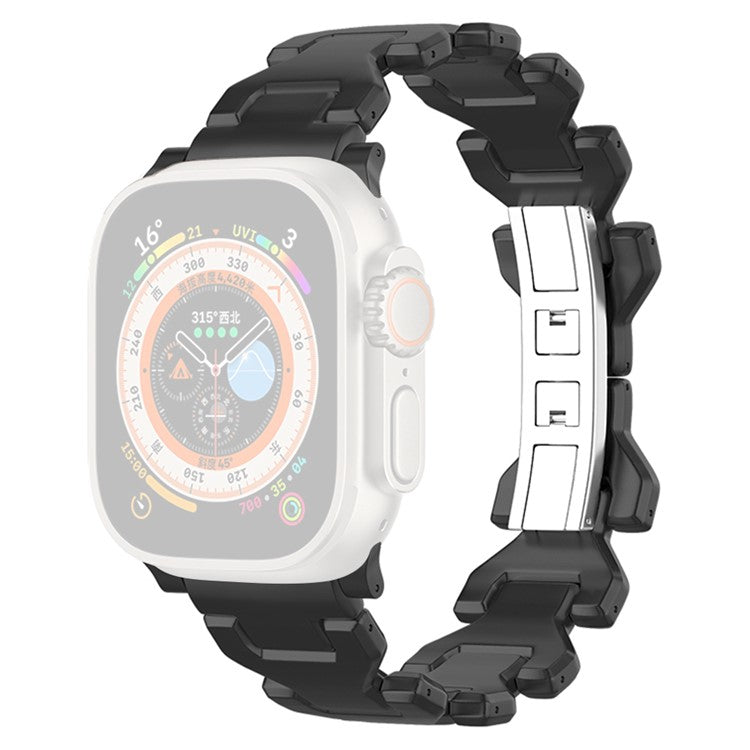 For Apple Watch 10 46mm / Ultra 2 / Ultra 49mm / 9 8 7 45mm / SE (2023) SE (2022) SE 6 5 4 44mm / 3 2 1 42mm Y-Shape Titanium Steel Wrist Strap - Black