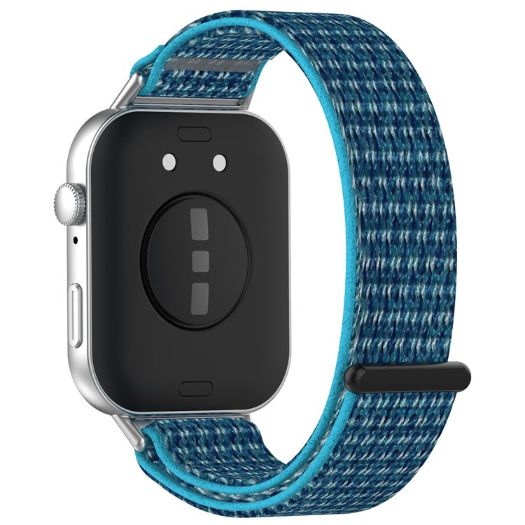 For Huawei Watch Fit 3 Strap Magic Tape Nylon Soft Watch Band - Sea Blue