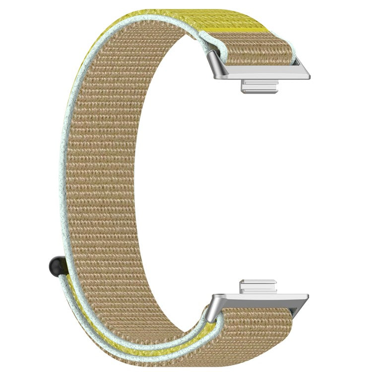 For Huawei Watch Fit 3 Strap Magic Tape Nylon Soft Watch Band - Camel