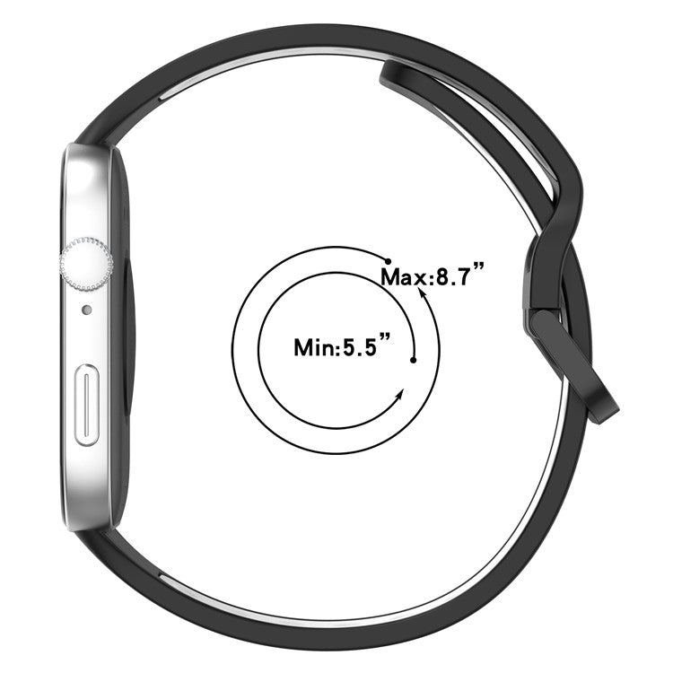 For Huawei Watch Fit 3 Soft Silicone Watch Strap Replacement Dual Color Band - Black+Lime