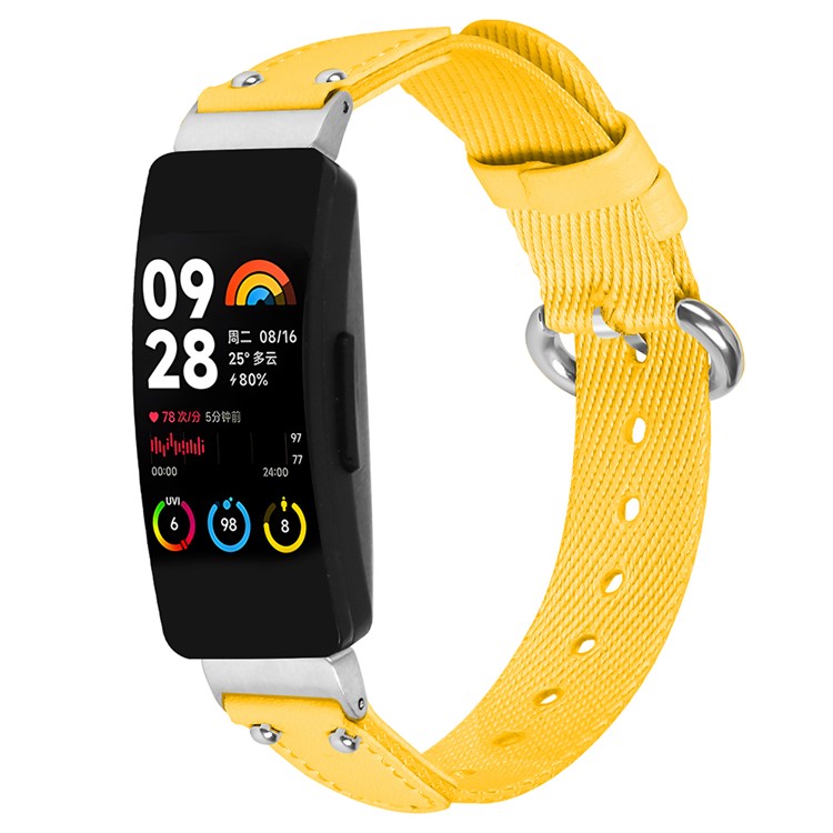 For Fitbit Inspire 2 Nylon Braided Watch Strap Adjustable Replacement Wrist Band - Yellow