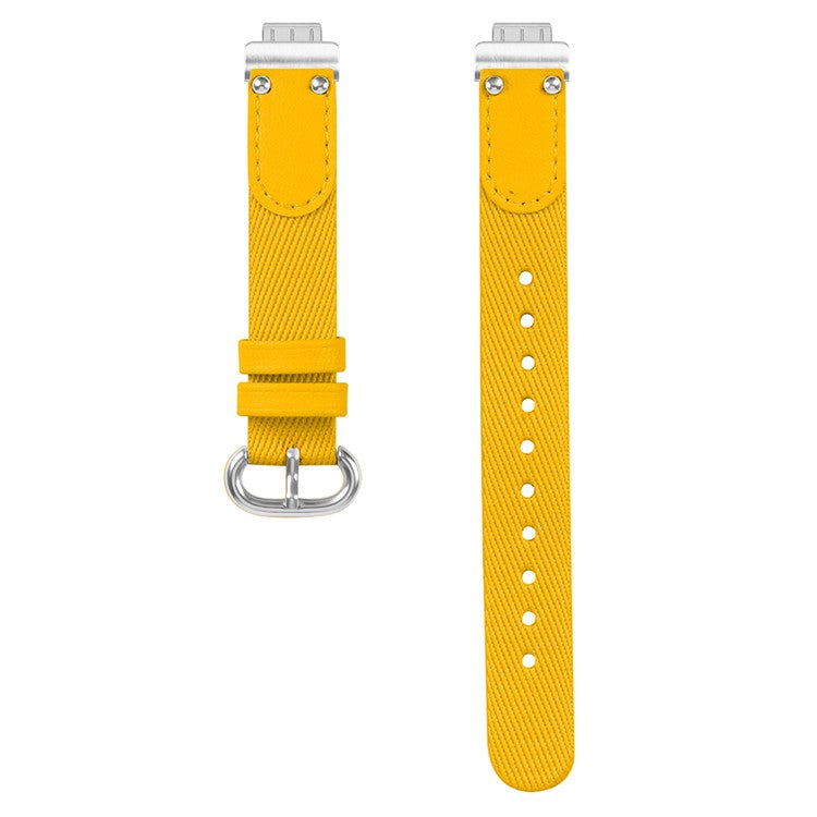 For Fitbit Inspire 2 Nylon Braided Watch Strap Adjustable Replacement Wrist Band - Yellow