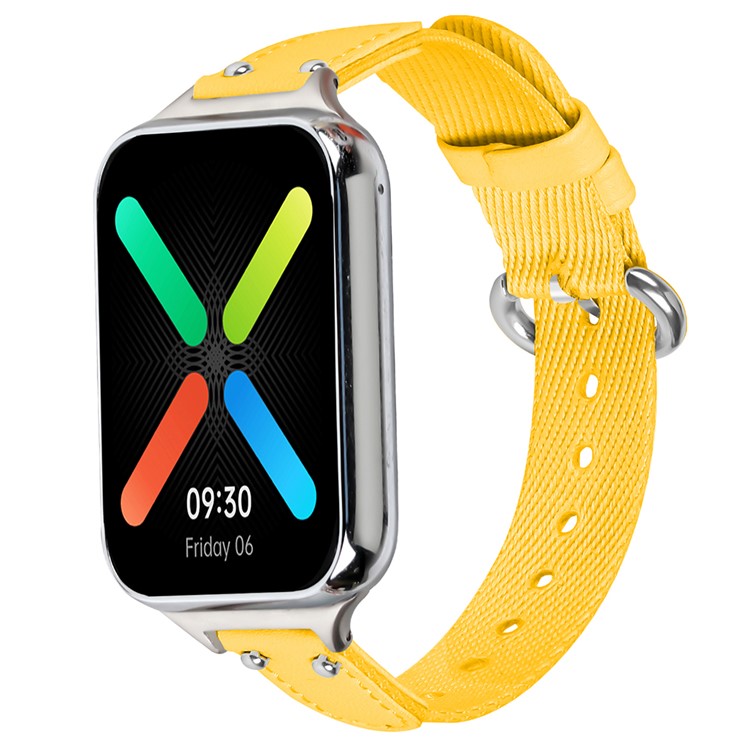 For Xiaomi Redmi Watch 4 Nylon Canvas Watch Strap Multiple Holes Design Watch Band - Yellow