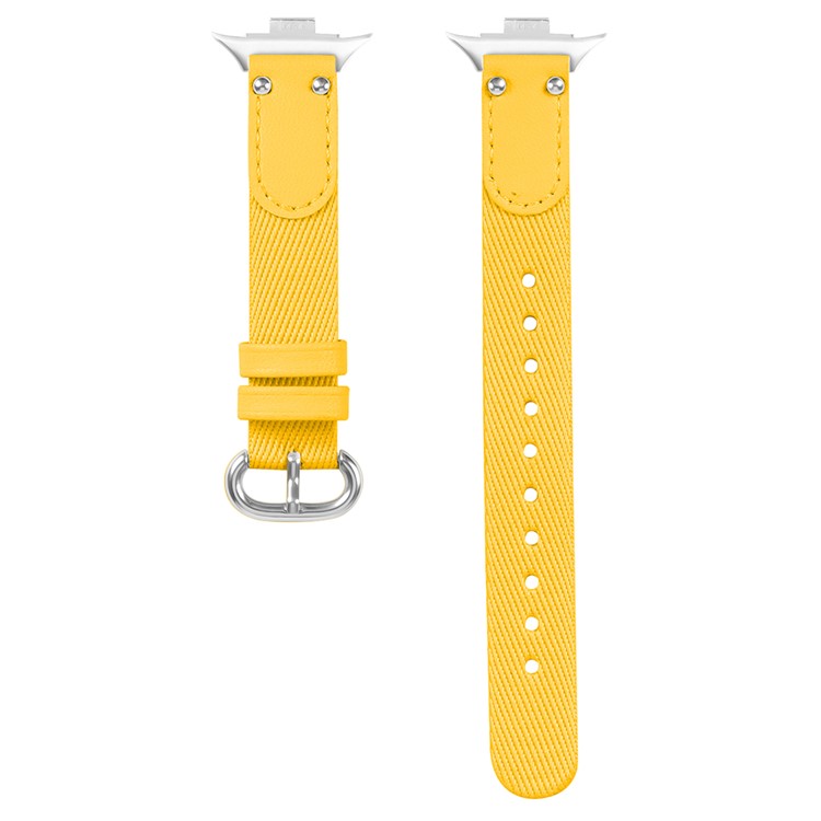 For Xiaomi Redmi Watch 4 Nylon Canvas Watch Strap Multiple Holes Design Watch Band - Yellow