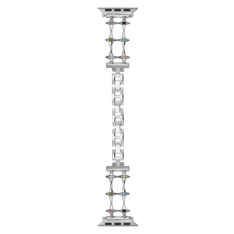 For Apple Watch 10 46mm / Ultra 2 / Ultra 49mm / 9 8 7 45mm / SE (2023) SE (2022) SE 6 5 4 44mm / 3 2 1 42mm Strap Metal Watch Band - Silver