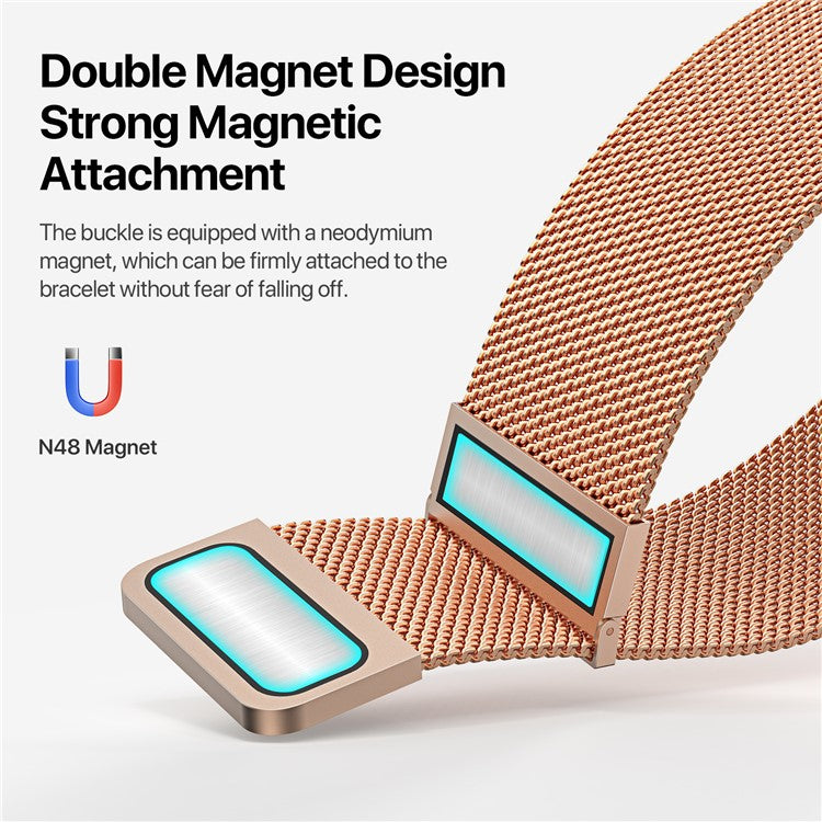 DUX DUCIS For Huawei Watch GT 4 41mm Replacement Band 18mm Milanese Magnetic Watch Strap - Gold