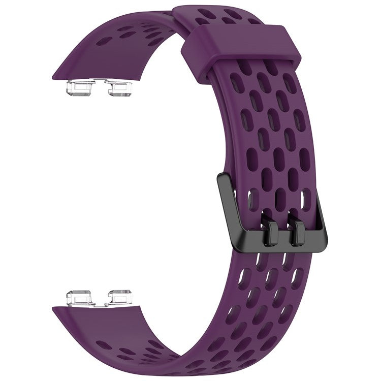 For Huawei Band 9 / 9 NFC / 8 / 8 NFC Replacement Band Adjustable Silicone Watch Strap - Dark Purple