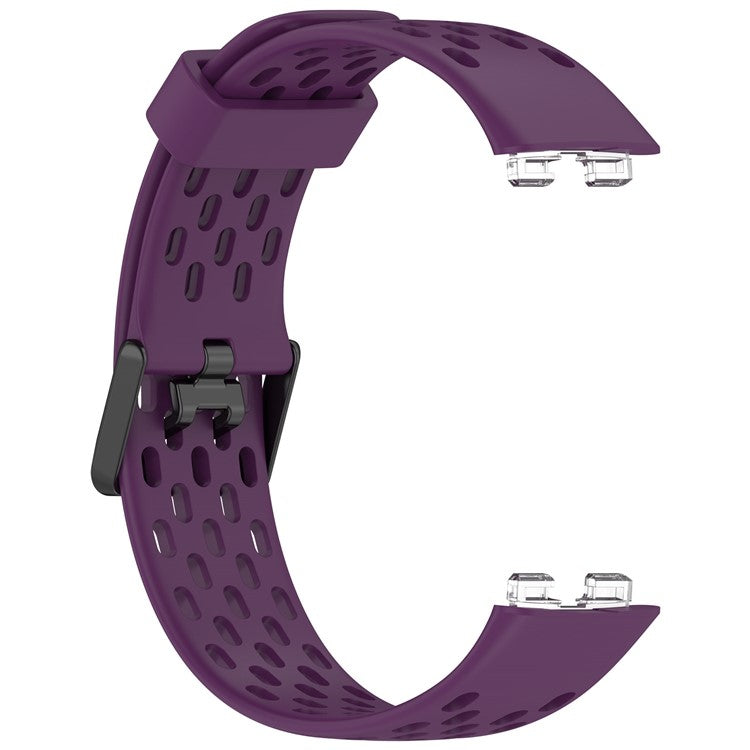 For Huawei Band 9 / 9 NFC / 8 / 8 NFC Replacement Band Adjustable Silicone Watch Strap - Dark Purple