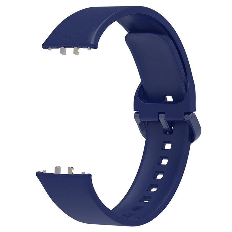 For Samsung Galaxy Fit3 Silicone Strap Replacement Wrist Band with Watch Case - Blue