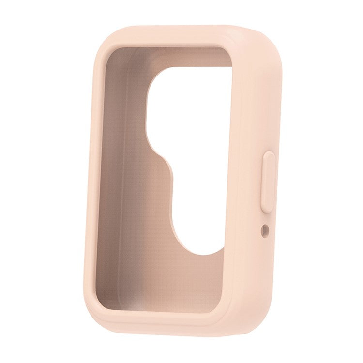 For Samsung Galaxy Fit3 Silicone Strap Replacement Wrist Band with Watch Case - Pink