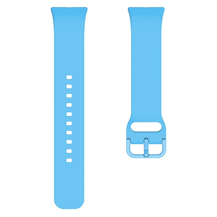 For Samsung Galaxy Fit3 Silicone Strap Replacement Wrist Band with Watch Case - Sky Blue