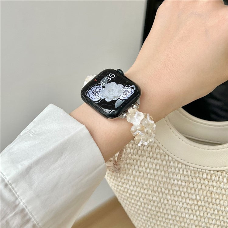 For Apple Watch 10 46mm / Ultra 2 / Ultra 49mm / 9 8 7 45mm / SE (2023) SE (2022) SE 6 5 4 44mm / 3 2 1 42mm Braided Rope Watch Strap - White