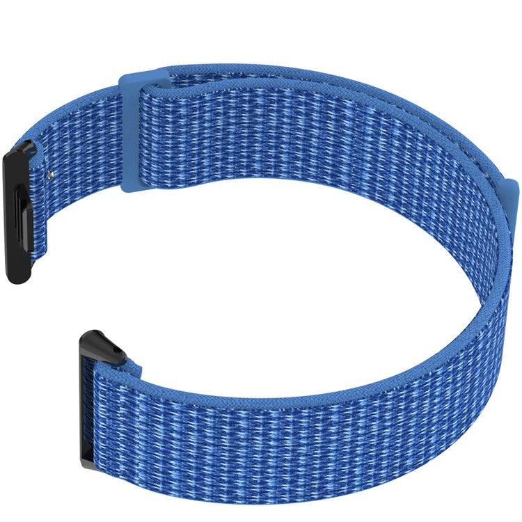 For Huawei Watch Fit 3 Watch Strap Magic Tape Nylon Wrist Band - Indigo