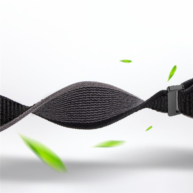 For Suunto Spartan Sport Wrist HR Baro / Suunto 9 Nylon Watch Band 24mm Loop Fastener Strap - Black