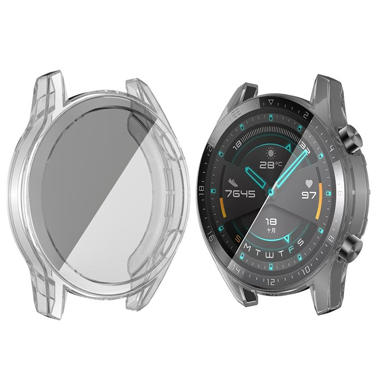 Electroplated TPU All-around Protective Case for Huawei Watch GT 2 46mm - Transparent
