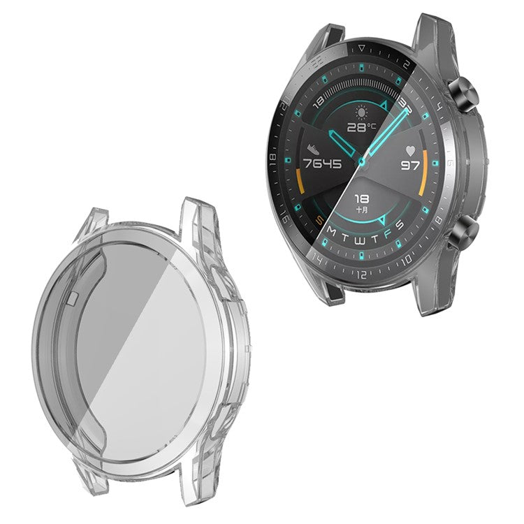 Electroplated TPU All-around Protective Case for Huawei Watch GT 2 46mm - Transparent