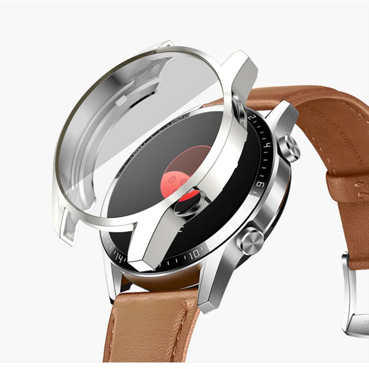 Electroplated TPU All-around Protective Case for Huawei Watch GT 2 46mm - Silver