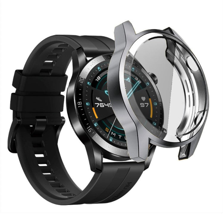 Electroplated TPU All-around Protective Case for Huawei Watch GT 2 46mm - Grey