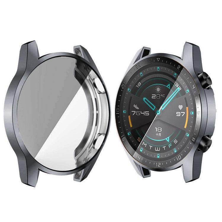 Electroplated TPU All-around Protective Case for Huawei Watch GT 2 46mm - Grey