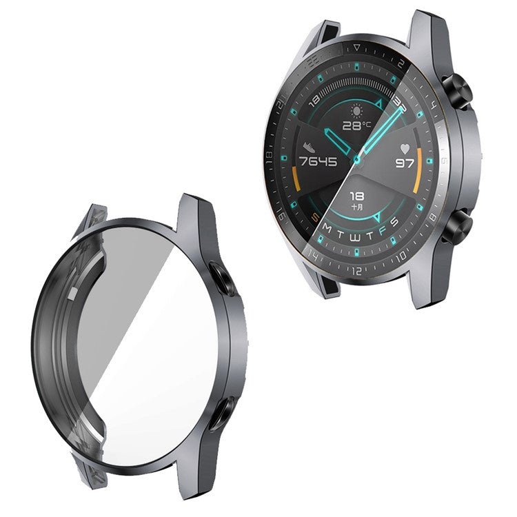 Electroplated TPU All-around Protective Case for Huawei Watch GT 2 46mm - Grey
