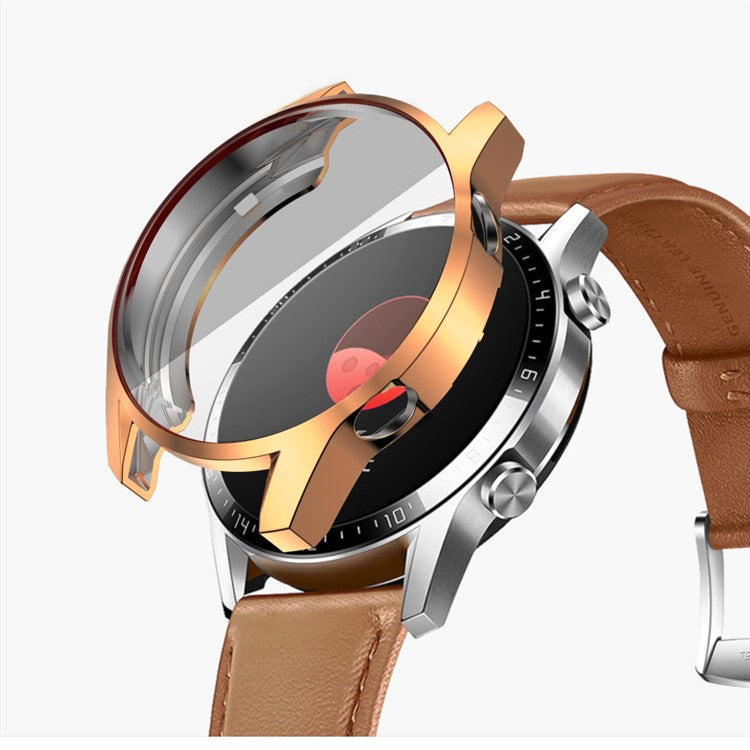 Electroplated TPU All-around Protective Case for Huawei Watch GT 2 46mm - Rose Gold