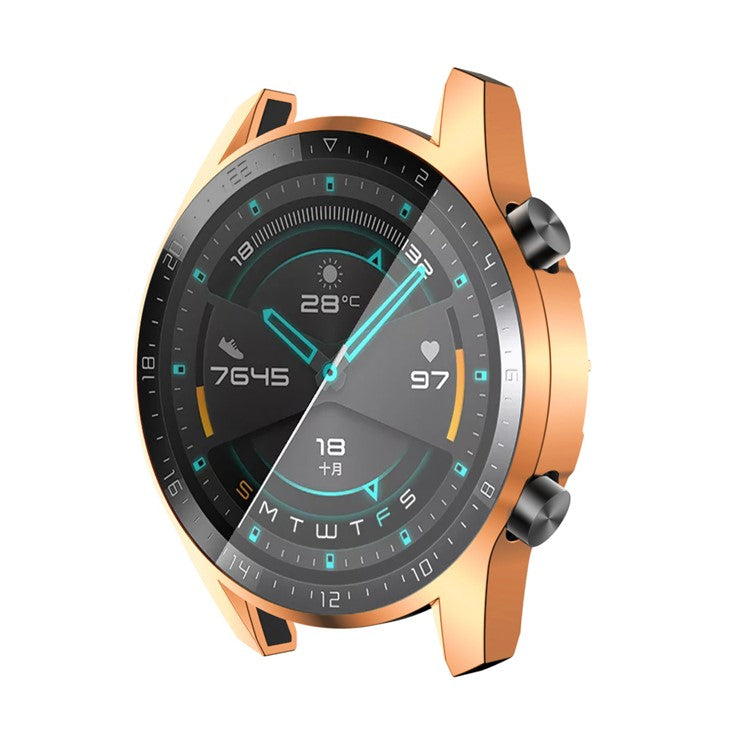 Electroplated TPU All-around Protective Case for Huawei Watch GT 2 46mm - Rose Gold