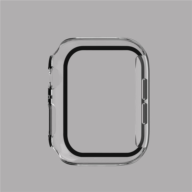 Plating Frame PC + Tempered Glass Watch Case for Apple Watch Series 3/2/1 42mm - Transparent