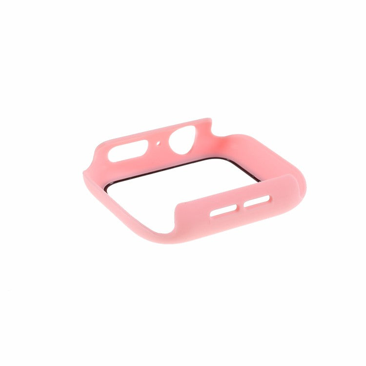 Hard PC Protective Case Built-in Screen Protector for Apple Watch Series 3 / 2 / 1 42mm - Pink