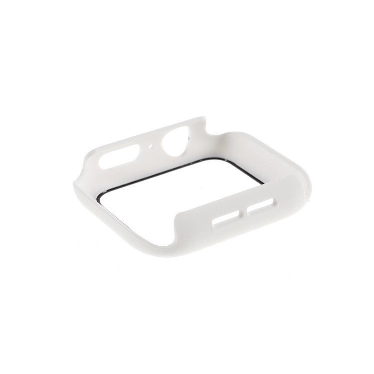 All Around Hard PC Protective Cover Built-in Screen Protector for Apple Watch Series 4 / 5 / 6 44mm / SE 44mm / SE (2022) 44mm - White
