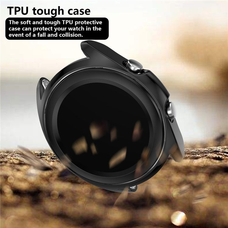 Electroplating TPU Protector Watch Bumper Case for Samsung Galaxy Watch3 45mm - Black