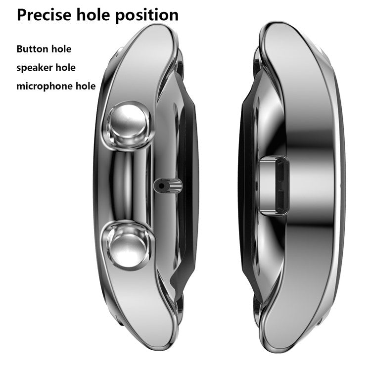 Electroplating TPU Protector Watch Bumper Case for Samsung Galaxy Watch3 45mm - Grey