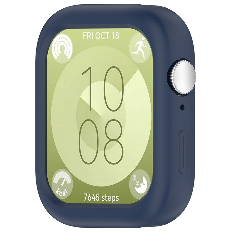 For Huawei Watch Fit 3 Watch Case Soft Silicone Protective Frame - Midnight Blue