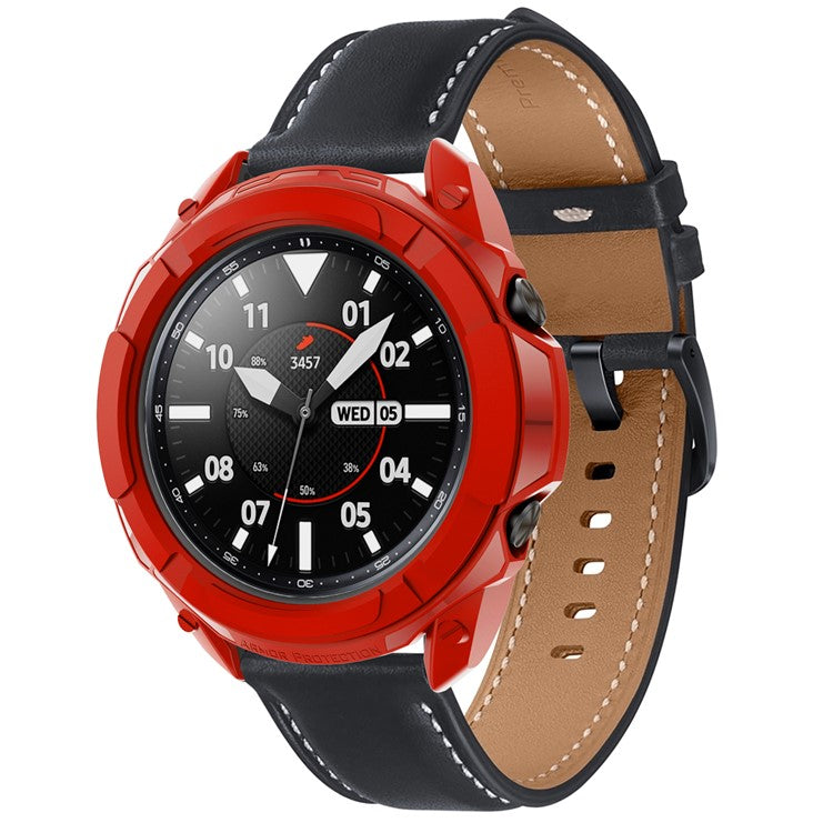 TPU Protective Case for Samsung Galaxy Watch 3 45mm Scale Ring Protection - Red