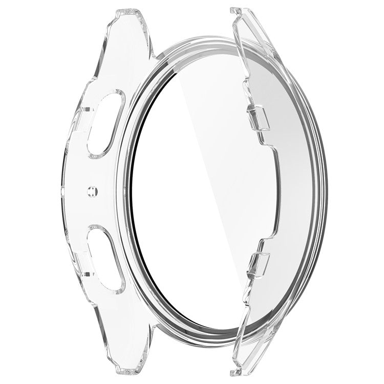 For Samsung Galaxy Watch7 44mm Integrated Watch Case Tempered Glass Screen Film - Transparent