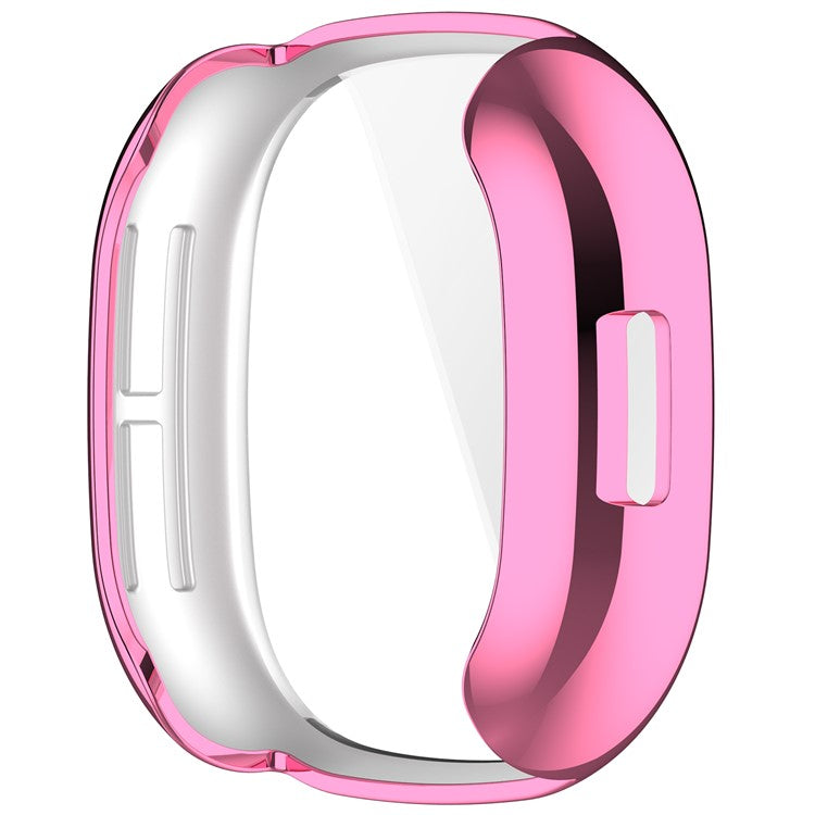 For Fitbit Ace LTE Watch Case Electroplating TPU Full Coverage Protective Cover - Pink