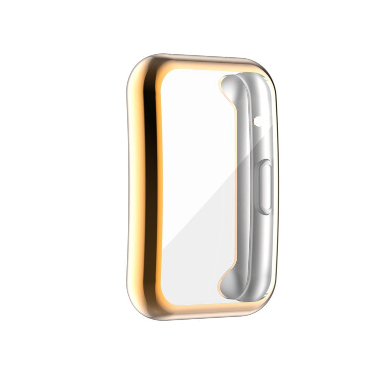 Electroplating TPU Watch Cover for Huawei Watch Fit All-round Protective Protector - Rose Gold