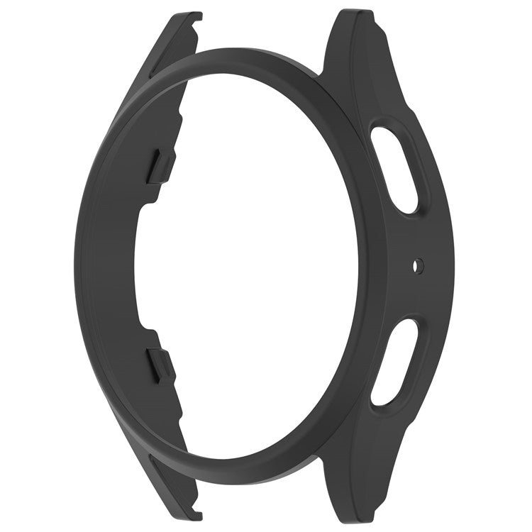 For Samsung Galaxy Watch7 40mm PC Watch Case Half Wrap Watch Cover Protector - Champagne Gold - Black